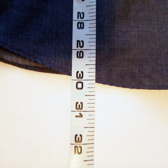 Calvin Klein Mens Button Up Shirt Size 17.5 32/33 Blue Non Iron Career Preppy - Picture 7 of 8